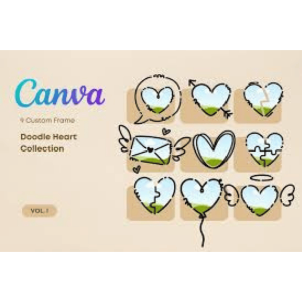 Heart canva frame